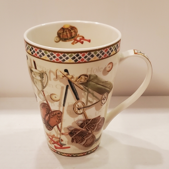 Vintage Golf Motif Ceramic Mug Cup - Picture 2 of 10